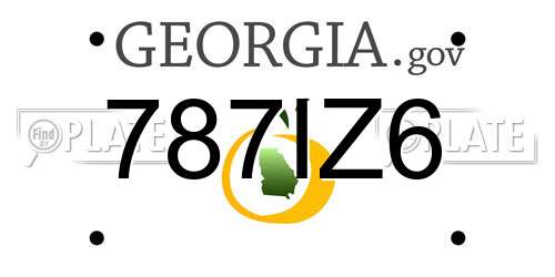 787IZ6 Georgia License Plate