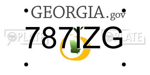 787IZG Georgia License Plate