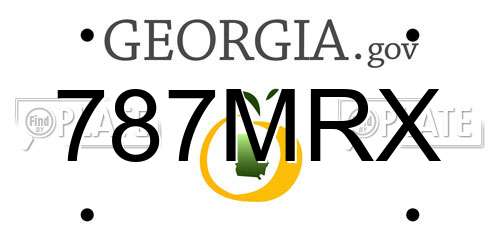 787MRX Georgia License Plate