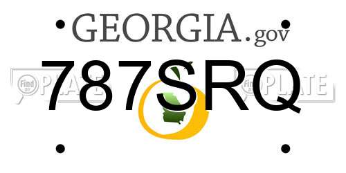 787SRQ Georgia License Plate