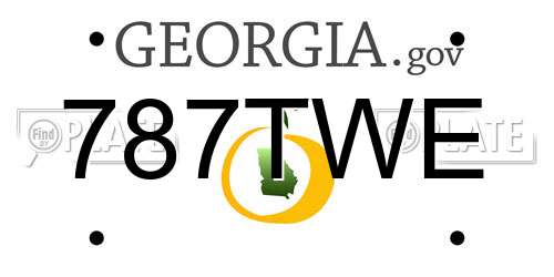 787TWE Georgia License Plate