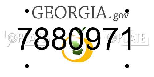 7880971 Georgia License Plate