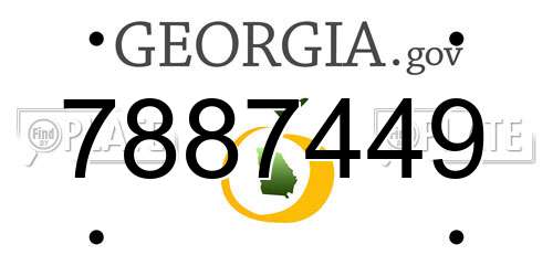 7887449 Georgia License Plate