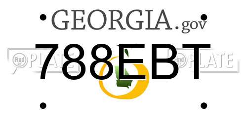 788EBT Georgia License Plate