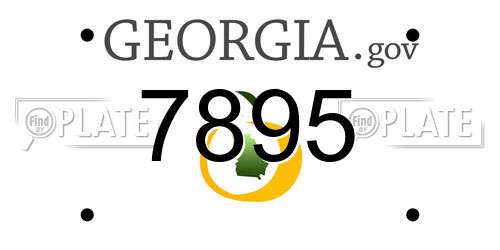 7895 Georgia License Plate