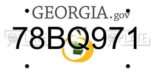 78BQ971 Georgia License Plate
