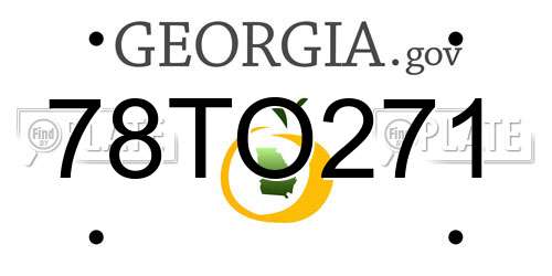 78TO271 Georgia License Plate