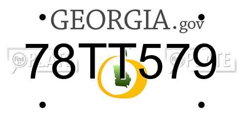 78TT579 Georgia License Plate