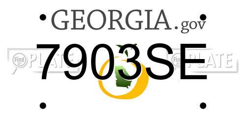 7903SE Georgia License Plate