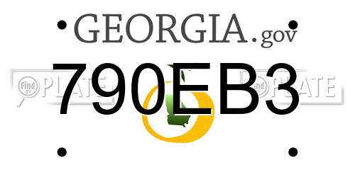790EB3 Georgia License Plate