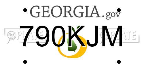 790KJM Georgia License Plate