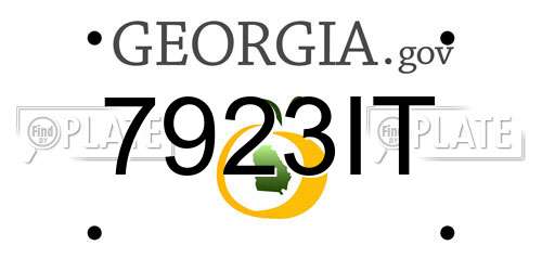 7923IT Georgia License Plate
