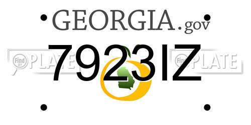 7923IZ Georgia License Plate