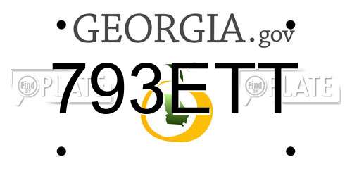793ETT Georgia License Plate