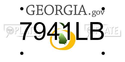 7941LB Georgia License Plate
