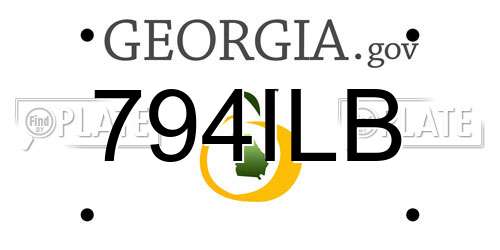 794ILB Georgia License Plate