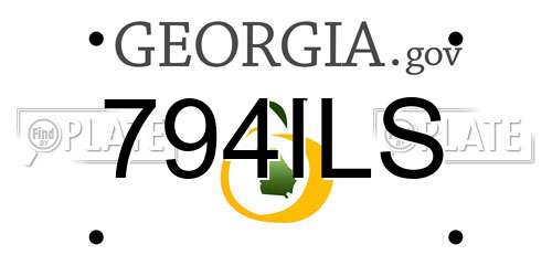 794ILS Georgia License Plate