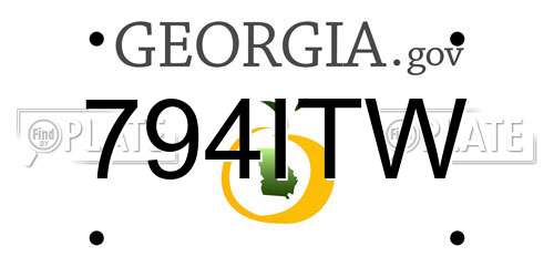 794ITW Georgia License Plate