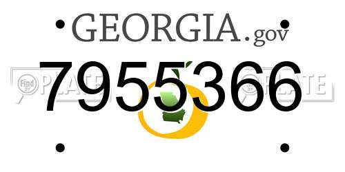 7955366 Georgia License Plate