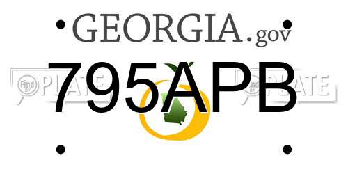 795APB Georgia License Plate
