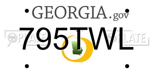 795TWL Georgia License Plate