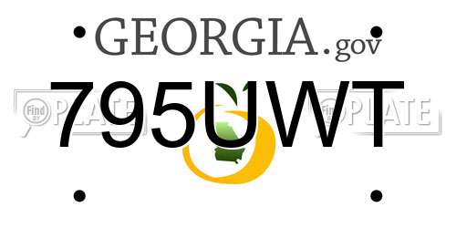 795UWT Georgia License Plate