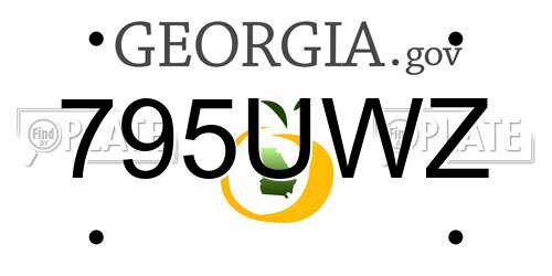 795UWZ Georgia License Plate