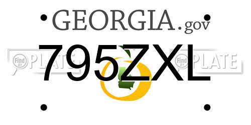795ZXL Georgia License Plate