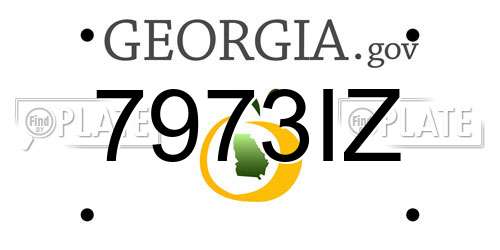 7973IZ Georgia License Plate