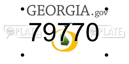 79770 Georgia License Plate