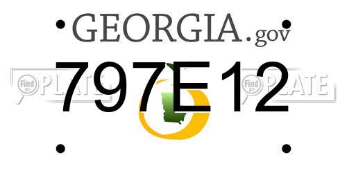797E12 Georgia License Plate