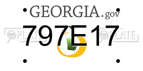 797E17 Georgia License Plate