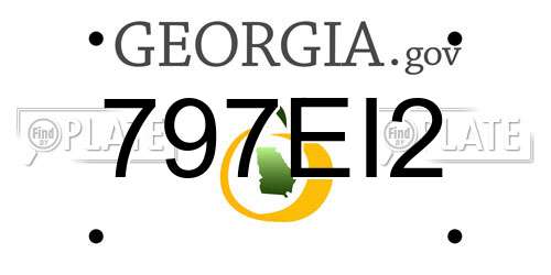 797EI2 Georgia License Plate