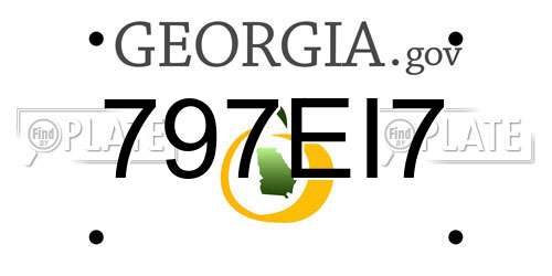 797EI7 Georgia License Plate