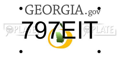 797EIT Georgia License Plate