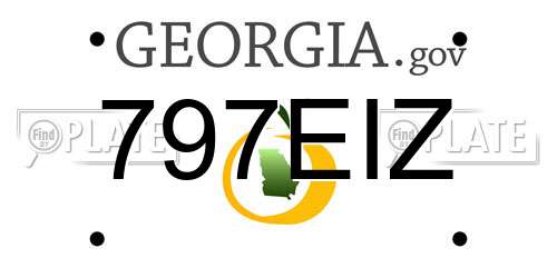797EIZ Georgia License Plate