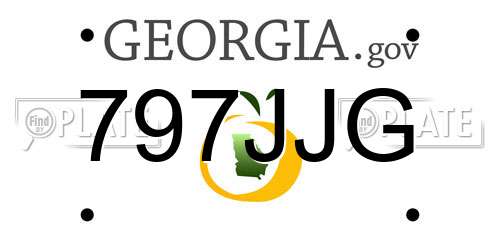 797JJG Georgia License Plate
