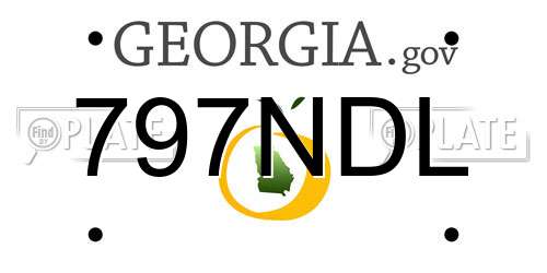 797NDL Georgia License Plate