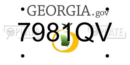 7981QV Georgia License Plate