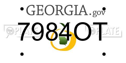 7984OT Georgia License Plate