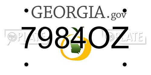 7984OZ Georgia License Plate