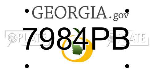 7984PB Georgia License Plate