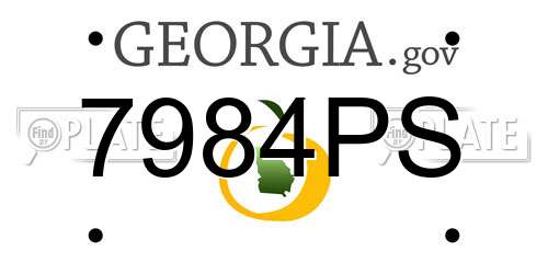 7984PS Georgia License Plate