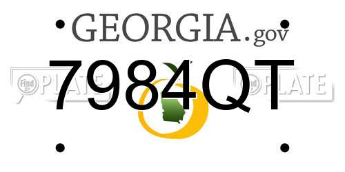 7984QT Georgia License Plate