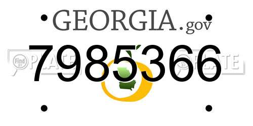 7985366 Georgia License Plate