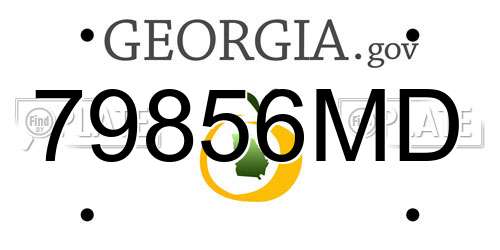 79856MD Georgia License Plate