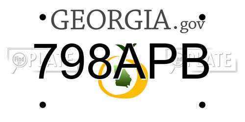 798APB Georgia License Plate