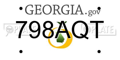 798AQT Georgia License Plate