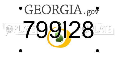 799I28 Georgia License Plate
