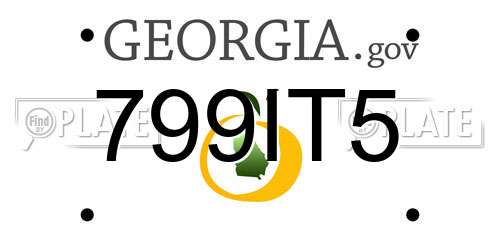 799IT5 Georgia License Plate